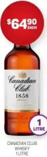 Harry Brown Canadian club whisky offer