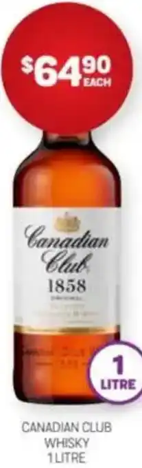 Harry Brown Canadian club whisky offer