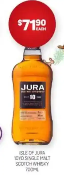 Harry Brown Isle of jura 10yo single malt scotch whisky offer