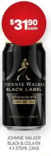 Harry Brown Johnnie walker black & cola offer