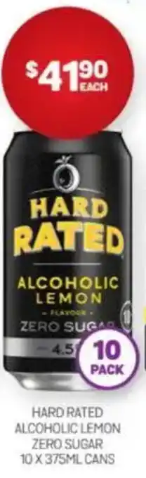 Harry Brown Hard rated alcoholic lemon zero sugar offer