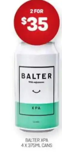 Harry Brown Balter xpa offer