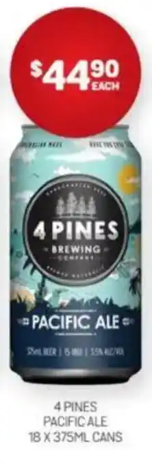 Harry Brown 4 pines pacific ale offer