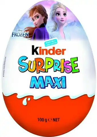 BIG W Kinder Surprise Maxi Frozen Egg 100g offer