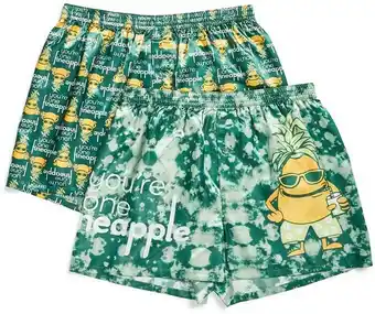 BIG W Brilliant Basics 2-Pack Novelty Satin Boxer offer