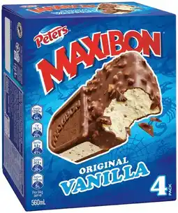 IGA Peters Maxibon 4 Pack Selected Varieties offer