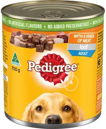 IGA Pedigree Dog Food 700g Selected Varieties offer