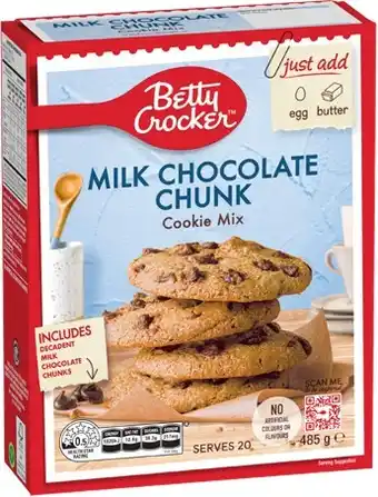 IGA Betty Crocker Cookie, Shortbread, Muffin or Brownie Mix 345-500g Selected Varieties offer