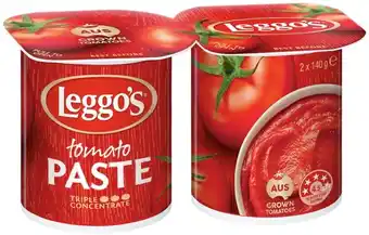 IGA Leggo’s Tomato Paste or Pizza Sauce 2x140g Selected Varieties offer