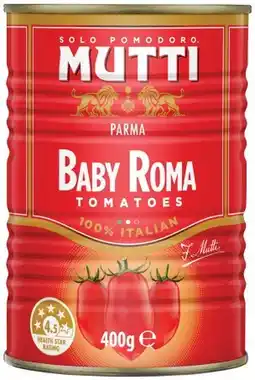 IGA Mutti Baby Roma or Cherry Tomatoes 400g offer