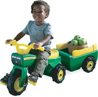 BIG W John Deere Pedal Trike with Detachable Wagon offer