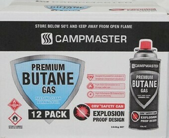 BIG W Campmaster 12-Pack Premium Butane offer