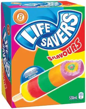 IGA Life Savers Ice Block 8 Pack offer