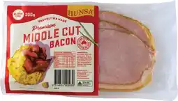 IGA Hunsa Middle Cut Bacon 200g offer