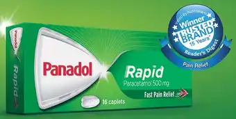 IGA Panadol Rapid Paracetamol 500mg Caplets 16 Pack offer