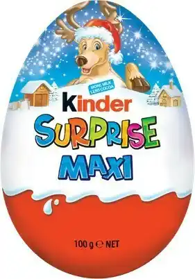 BIG W Kinder Surprise Maxi Christmas Egg 100g offer