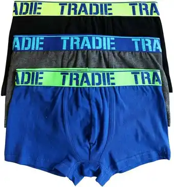 BIG W Tradie 3-Pack Boys Trunk - Brite Blue offer