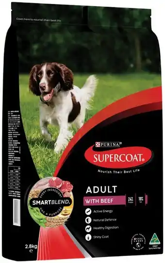 IGA Supercoat Smart Blend Dry Dog Food 2.6‑2.8kg Selected Varieties offer