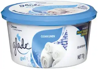 IGA Glade Mini Gel Jasmine or Clean Linen 70g offer