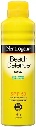 IGA Neutrogena Beach Defence SPF 50 Sunscreen Spray 184g offer