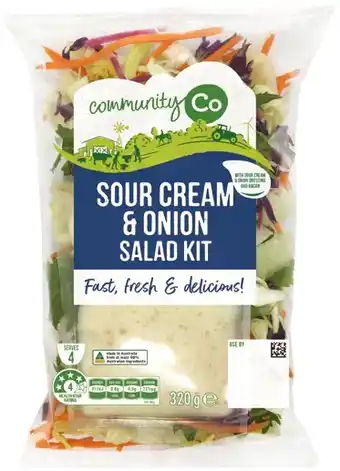 IGA Community Co Sour Cream & Onion Salad Kit 320g offer