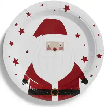8-pack disposable santa plate