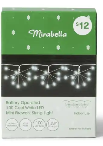 BIG W Mirabella battery operated christmas mini firework lights offer