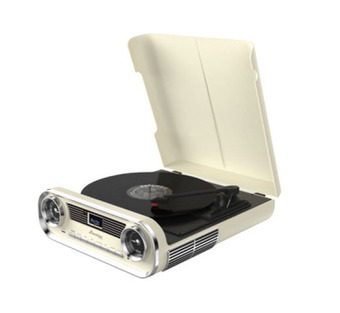 BIG W Brooklyn retro turntable - cream offer