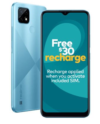 BIG W Optus real me c21 - blue offer