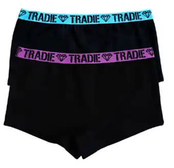 BIG W Tradie 2-pack girls shortie sizes 4/6 - 14/16 offer