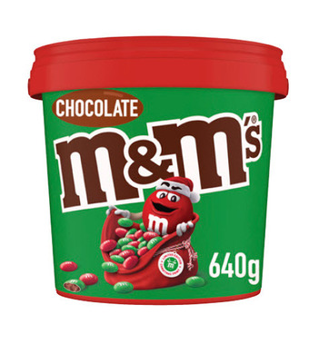 BIG W Mars m&ms red and green bucket 640g offer