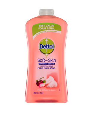 BIG W Dettol foam hand wash refill 900ml - rose & cherry in bloom offer
