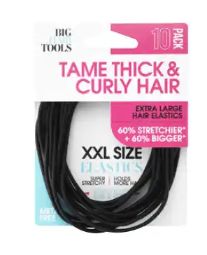 BIG W Big hair tools xxl elastics - black offer