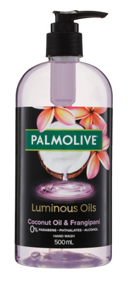 BIG W Palmolive luminous oils hand wash coconut oil & frangipani 500ml offer