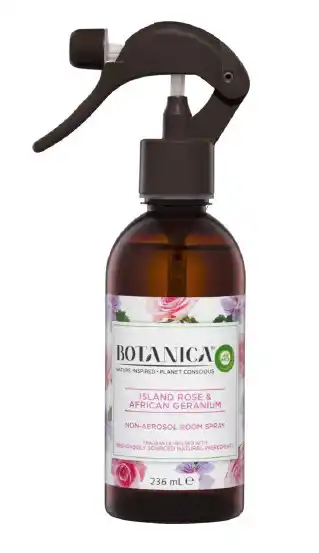 BIG W Botanica room island rose & african geranium spray 236ml offer