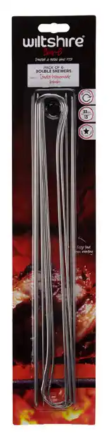 BIG W Wiltshire bbq double prong skewers 6 pack offer