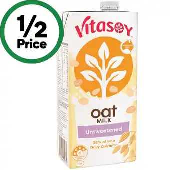 Woolworths Vitasoy Oat or Almond Unsweetened Milk 1 Litre offer