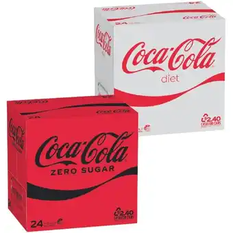 Woolworths Coca-Cola Classic, Zero Sugar or Diet Soft Drink Varieties 24 x 375ml offer