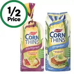 Woolworths Real Foods Corn Thins 125-150g offer