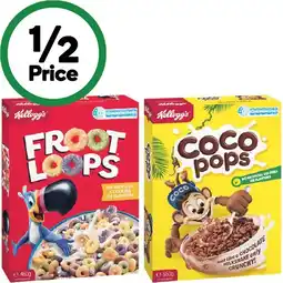 Woolworths Kellogg’s Froot Loops 460g or Coco Pops 650g offer