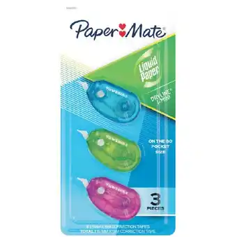 Woolworths Paper Mate Liquid Paper Dryline i-Mini Correction Tapes Pk 3 offer