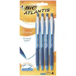 Woolworths BiC Atlantis Retractable Ball Pens Pk 4 offer