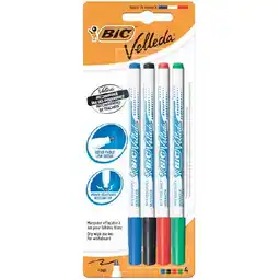 Woolworths BiC Velleda 1721 Whiteboard Markers Fine Nib Pk 4 – Assorted offer