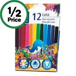 Woolworths Staedtler Luna Fibre Tip Marker Pk 12 offer