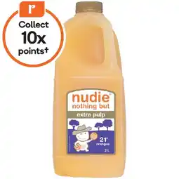 Woolworths Nudie Nothing But Extra Pulp 2 Litre offer