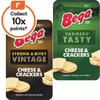 Woolworths Bega Cheese & Crackers Varieties 38g offer