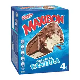 Woolworths Peters Maxibon 560ml Pk 4 offer