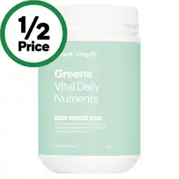 Woolworths Frank Simple. Greens Vital Daily Nutrients Mango & Papaya 450g offer