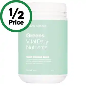 Woolworths Frank Simple. Greens Vital Daily Nutrients Mango & Papaya 450g offer