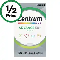 Woolworths Centrum Advance 50+ Daily Multivitamin Tablets Pk 120 offer